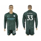 Manchester City #33 G.Jesus Sec Away Long Sleeves Soccer Club Jersey