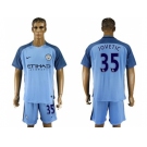 Manchester City #35 Jovetic Home Soccer Club Jersey