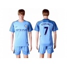 Manchester City #7 Sterling Home Soccer Club Jersey2