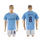 Manchester City #8 Nasri Home Soccer Club Jersey