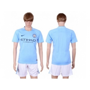 Manchester City Blank Home Soccer Club Jersey