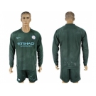 Manchester City Blank Sec Away Long Sleeves Soccer Club Jersey