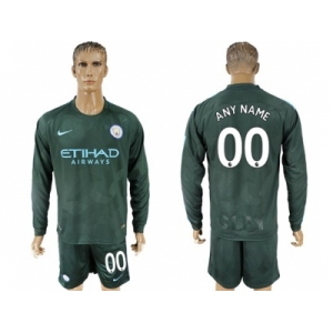 Manchester City Personalized Sec Away Long Sleeves Soccer Club Jersey