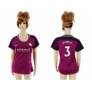 Women Manchester City #3 Danilo Away Soccer Club Jersey