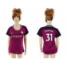 Women Manchester City #31 Ederson Away Soccer Club Jersey