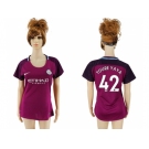 Women Manchester City #42 Toure Yaya Away Soccer Club Jersey