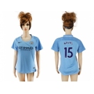 Women's Manchester City #15 Navas Home Soccer Club Jersey