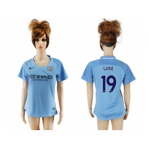 Women's Manchester City #19 Sane Home Soccer Club Jersey