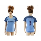 Women's Manchester City #3 Sagna Home Soccer Club Jersey