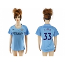 Women's Manchester City #33 G.Jesus Home Soccer Club Jersey