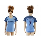 Women's Manchester City #7 Sterling Home Soccer Club Jersey1