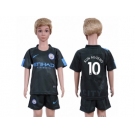 Manchester City #10 Kun Aguero Sec Away Kid Soccer Club Jersey