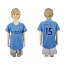 Manchester City #15 Navas Home Kid Soccer Club Jersey