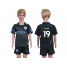 Manchester City #19 Sane Sec Away Kid Soccer Club Jersey