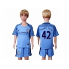 Manchester City #42 Toure YAYA Home Kid Soccer Club Jersey1