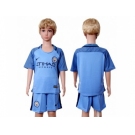 Manchester City Blank Home Kid Soccer Club Jersey1