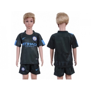 Manchester City Blank Sec Away Kid Soccer Club Jerseys