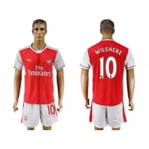 Arsenal #10 Wilshere Home Soccer Club Jersey
