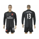 Arsenal #13 Ospina Black Long Sleeves Goalkeeper Soccer Club Jersey