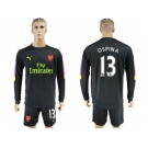 Arsenal #13 Ospina Black Long Sleeves Goalkeeper Soccer Country Jersey
