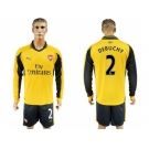 Arsenal #2 Debuchy Away Long Sleeves Soccer Club Jersey