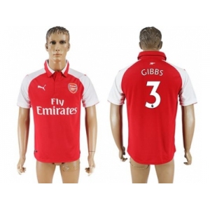 Arsenal #3 Gibbs Home Soccer Club Jersey1
