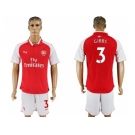 Arsenal #3 Gibbs Home Soccer Club Jersey