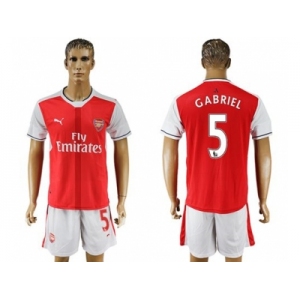 Arsenal #5 Gabriel Home Soccer Club Jersey2