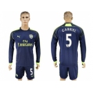 Arsenal #5 Gabriel Sec Away Long Sleeves Soccer Club Jersey