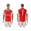 Arsenal #7 Alexis Champions League Home Soccer Club Jersey