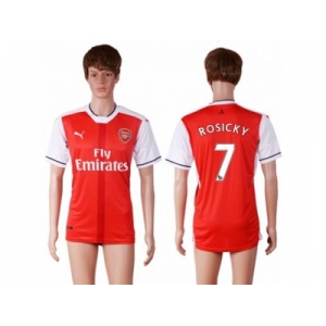 Arsenal #7 Rosicky Home Soccer Club Jersey