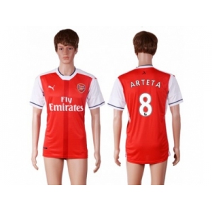 Arsenal #8 Arteta Home Soccer Club Jersey