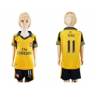 Arsenal #11 Ozil Away Kid Soccer Club Jersey