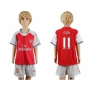 Arsenal #11 Ozil Home Kid Soccer Club Jersey1