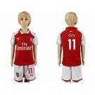 Arsenal #11 Ozil Home Kid Soccer Club Jersey