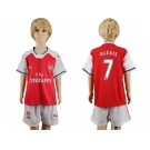 Arsenal #7 Alexis Home Kid Soccer Club Jersey1