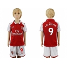 Arsenal #9 Lacazette Home Kid Soccer Club Jersey