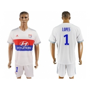 Lyon #1 Lopes Home Soccer Club Jersey