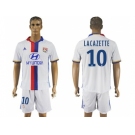 Lyon #10 Lacazette Home Soccer Club Jersey2