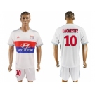 Lyon #10 Lacazette Home Soccer Club Jersey