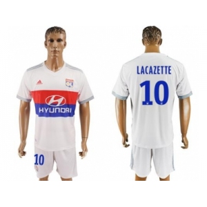 Lyon #10 Lacazette Home Soccer Club Jersey