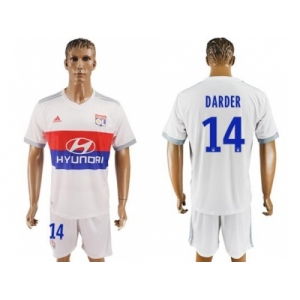 Lyon #14 Darder Home Soccer Club Jersey