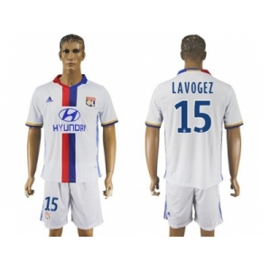 Lyon #15 Lavogez Home Soccer Club Jersey