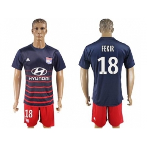 Lyon #18 Fekir Away Soccer Club Jersey