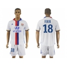 Lyon #18 Fekir Home Soccer Club Jersey2