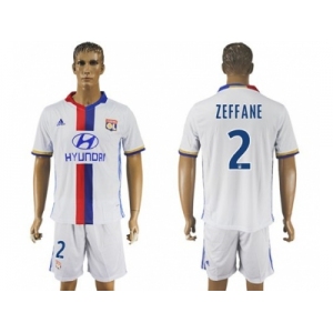 Lyon #2 Zeffane Home Soccer Club Jersey