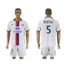 Lyon #5 Bisevac Home Soccer Club Jersey