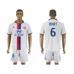 Lyon #6 Henry Home Soccer Club Jersey