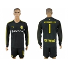 Dortmund #1 Weidenfeller Away Long Sleeves Soccer Club Jersey