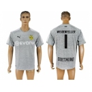 Dortmund #1 Weidenfeller Grey Soccer Club Jersey